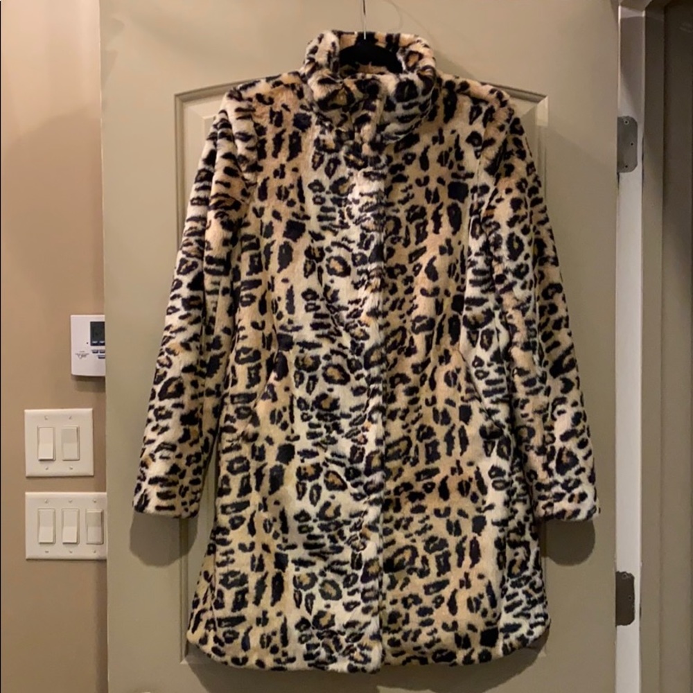 Loft Cheetah Faux Fur Jacket